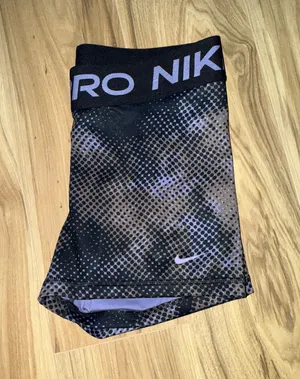 Nike Pro Black and Purple 3" Shorts thumbnail 1