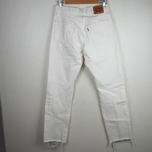 Levis 501 Distressed White High-Rise Jeans Size‎ W28 L30 Vintage Inspired thumbnail 6