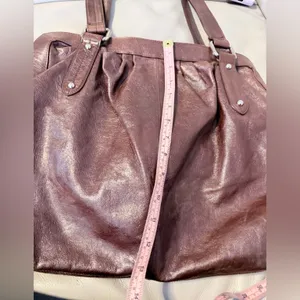 HOBO Burgundy Leather Shoulder Tote Bag Y2K Vintage Brown Slouchy thumbnail 9