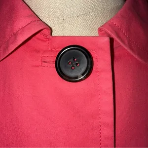 Banana Republic Pink Y2K Style Belted Trench Coat thumbnail 5