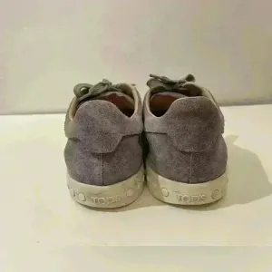 Tod's Trainers Sneakers Womens Beige Suede Studded Low Top Lace Up Size 7.5‎ thumbnail 7