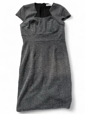 Grace Karin Charcoal Tweed Sheath Dress thumbnail 5