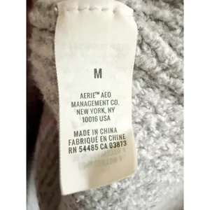 Aerie | EUC CozyUp Waffle Sweater Hoodie in Gray Oversized | Sz M thumbnail 8