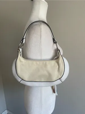 White Floral Crochet Accent Shoulder Bag thumbnail 4