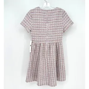 Aqua Rainbow Tweed Mini Dress Womens Small Pink‎ Multi Preppy Classic Feminine thumbnail 11