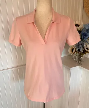 Pink Short Sleeved Polo Shirt thumbnail 1