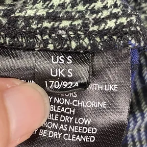 We the Free Flannel Blouse Womens S Blue Tie Sleeve‎ Button Front Western Boho thumbnail 5