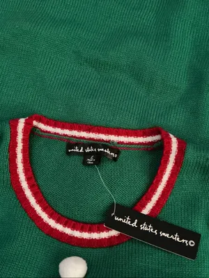 Ugly Christmas Cat Sweater Size Large thumbnail 3