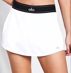 Alo Yoga Match Point Tennis Skirt White S thumbnail 1