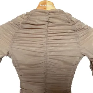 Michael Costello x REVOLVE‎ Franky Mini Dress in Taupe thumbnail 5