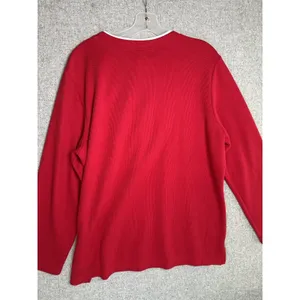 Vintage White Stag XL Sweatshirt Womens Christmas‎ Holiday Stockings Red Top thumbnail 9