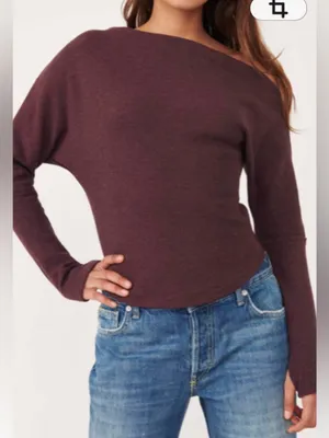 Free People We The Free Fuji Thermal Top In Earth Seed Size XS thumbnail 1