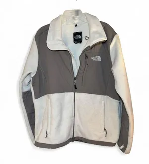 The North Face Women's grey and white fleece full zip Polartec jacket Size Large thumbnail 2