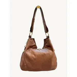 Gucci G Wave Large Hobo Bag Brown Pebbled Leather Rare Crocodile Trim 232931 thumbnail 2