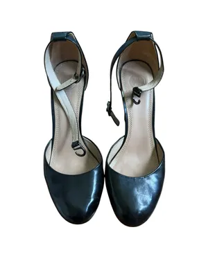 Tory Burch Black Leather Closed Round Toe Wedge Heels thumbnail 7