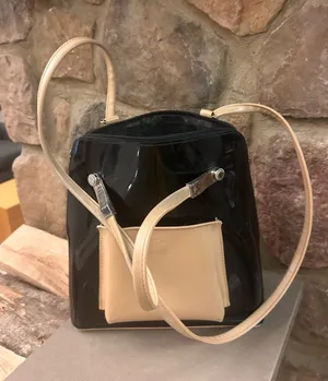 Purse/backpack Beijo London Paris New York convertible vinyl-Beauty! thumbnail 1