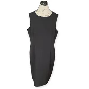 Kasper Dress Black Midi Sleeveless thumbnail 2