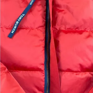 TORY BURCH - Reversible Color-block Quilted Shell Jacket In Blue and Red thumbnail 3