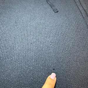 Athleta Cozy Navy Hooded‎ Zip-Up Sweater Casual Comfort Layering cable knit thumbnail 6