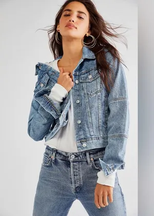❤️Free People Rumors Denim Jacket thumbnail 1