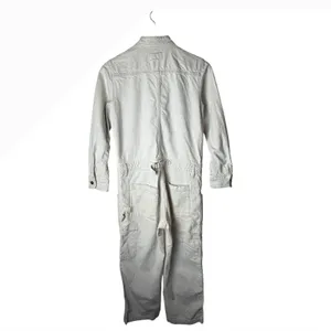 Current Elliott The Richland Coveralls Women Medium Ivory Denim Jumpsuit Utility thumbnail 3