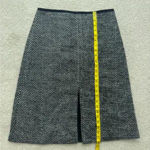 Ann Taylor Black and White Herringbone Skirt thumbnail 7
