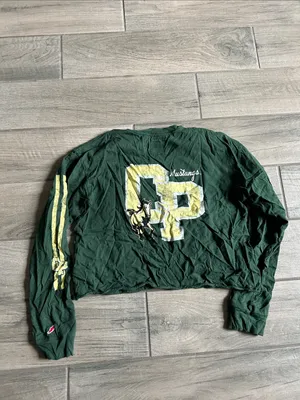 Original League Women's Dark Green Cropped Long-Sleeve Top cal poly thumbnail 4