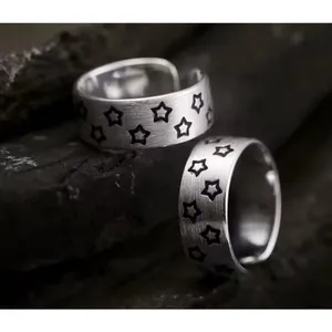 NEW Unisex 925 Sterling Star Adjustable Band Ring, Toe Ring, Pinky Ring‎ thumbnail 9