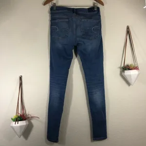 American Eagle AEO denim blue jegging skinny jeans 4 regular thumbnail 3