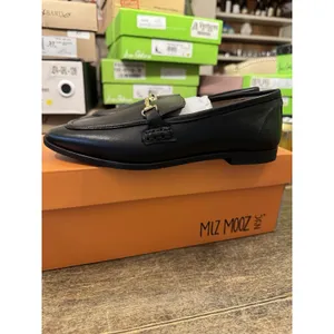 Miz Mooz Leather Loafers Paulina Size 5.5‎ Black Equestrian Gold thumbnail 4