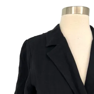 Emory Park Shirt Style Romper with Flutter Sleeves Black Size Small NWT thumbnail 3