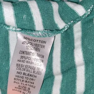 UMGEE green striped shirt dress with pockets size small thumbnail 6