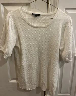Adrianna Papell White Sweater thumbnail 1