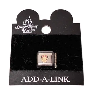 Disney Parks Walt Disney World Add Link Charm Minnie Mouse Brass Plating Enamel thumbnail 1