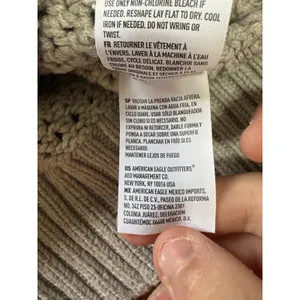 American Eagle Women Size Large Chunky Knit Sweater Preppy Ribbed Wool‎ Blend thumbnail 11