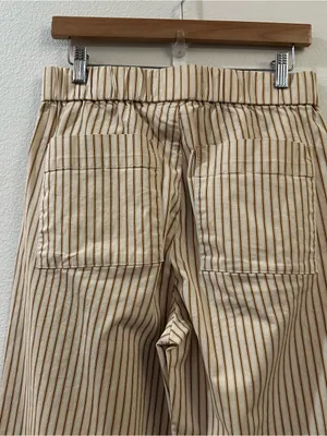 Everlane The Easy Pant in Canvas Gold Stripe Size 8 thumbnail 6