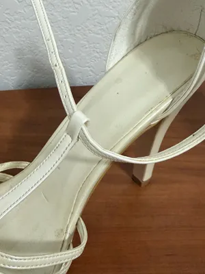 Strappy Pearlescent White Heels Size 8.5 thumbnail 9