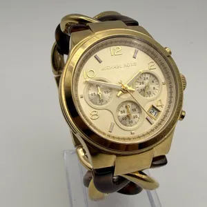 Michael Kors Runway Twist Gold Chronograph Watch MK-4222 Working New Battery thumbnail 2