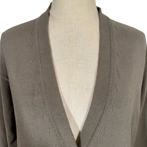 MM Lafleur The Cookie Cardigan Sleek Cotton in Fossil thumbnail 6