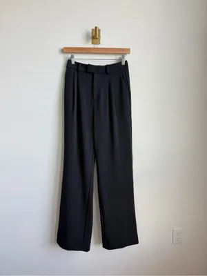 CUTS Essential Pants Black Wide Leg Pintuck Trousers Size 6 thumbnail 5