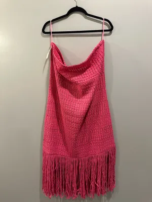 Celandine Strapless Crochet Fringe-Trim Dress thumbnail 3