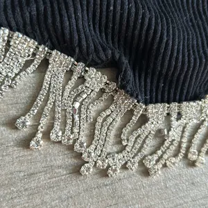 Zara rhinestone trim crop top thumbnail 4