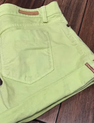 Sanctuary Vintage Neon Lime Green Denim Shorts thumbnail 4