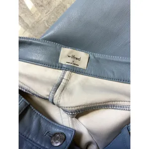Wilfred Aritzia Melina Light Blue Vegan Leather Pants Straight Leg Size 2 thumbnail 6