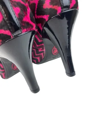 -Sofft Moselle Heels Womens Size 7.5 Pink Black Wave Stripe Calf Leather Pump thumbnail 8