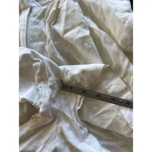 Mable Linen Blend Collared Button Up Short Romper White‎ Size L White Size L thumbnail 5
