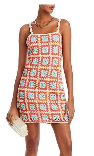 AQUA Crochet Mini Dress thumbnail 1