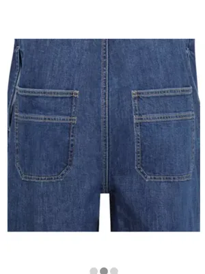 Molly Yeh Women's Easy Denim Overalls Plus Size 2X Wide leg adjustable straps thumbnail 4