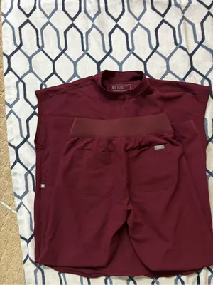 Figs Burgandy Livingston Pants NWOT size XS/P w/ Rafella Top size small nwot SET thumbnail 7
