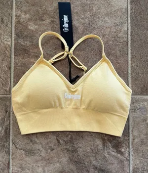 Civil Regime Pastel Yellow Kelly Seamless Bra Size Small thumbnail 1